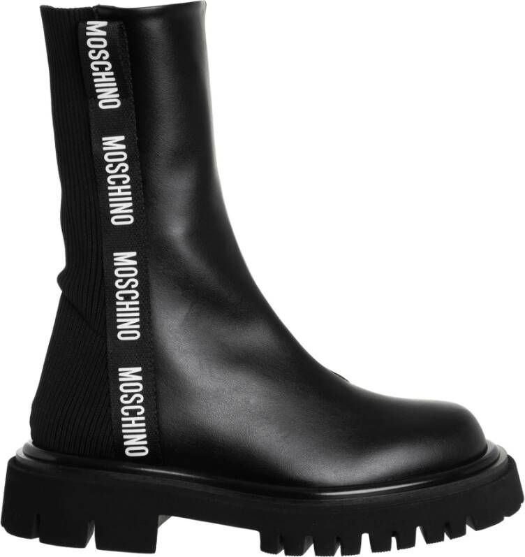 Moschino Boots & laarzen St.Ttod.Brick+Gua45 Pu+Maglia in zwart