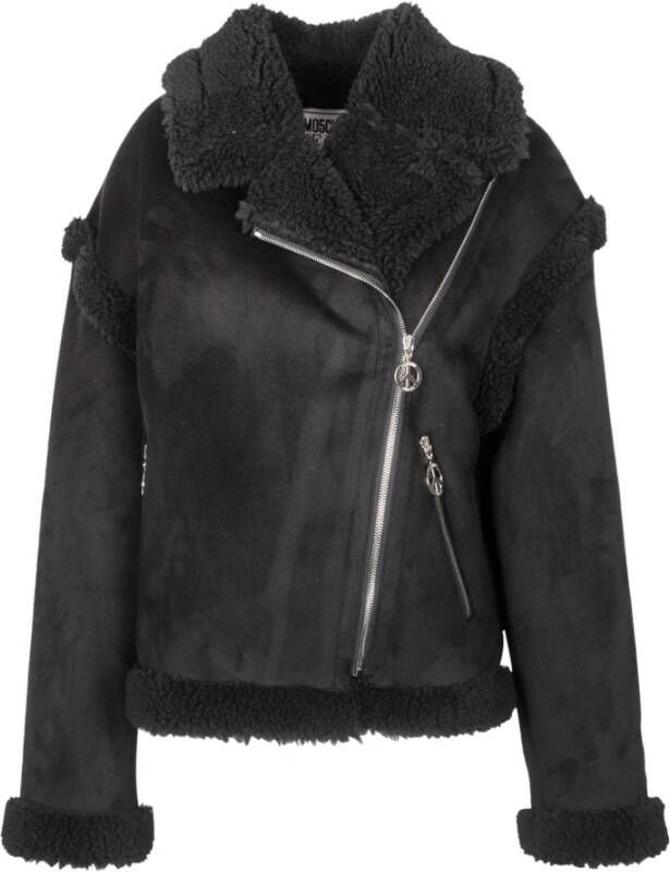 Moschino Ecomontone jas met vredessymbool rits