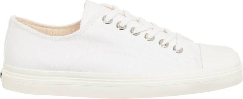 Moschino Effen Edge Sneakers met Vetersluiting