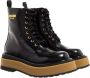 Moschino Enkellaarsjes van zwart leer met vintage-look Black Dames - Thumbnail 1