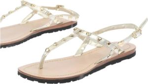 Moschino Flat Sandals Geel Dames