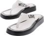 Moschino Tweekleurige Teenslippers voor de Zomer White Dames - Thumbnail 1