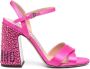 Moschino Fuchsia Roze Satijnen Sandalen Multicolor Dames - Thumbnail 1