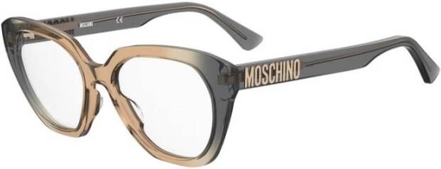 Moschino Grijs Oker Stijlvolle MQE Sneakers