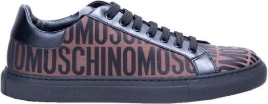 Moschino Klassieke Bruine Logo Sneakers Multicolor Heren