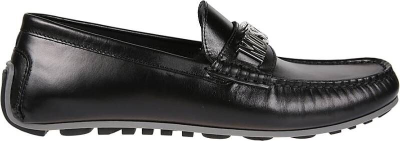 Moschino Klassieke Leren Loafers Black Heren