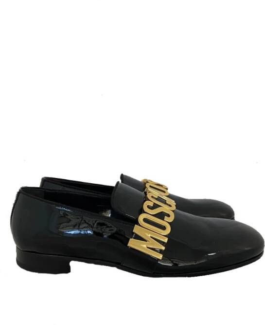 Moschino Klassieke zwarte loafers Black Heren