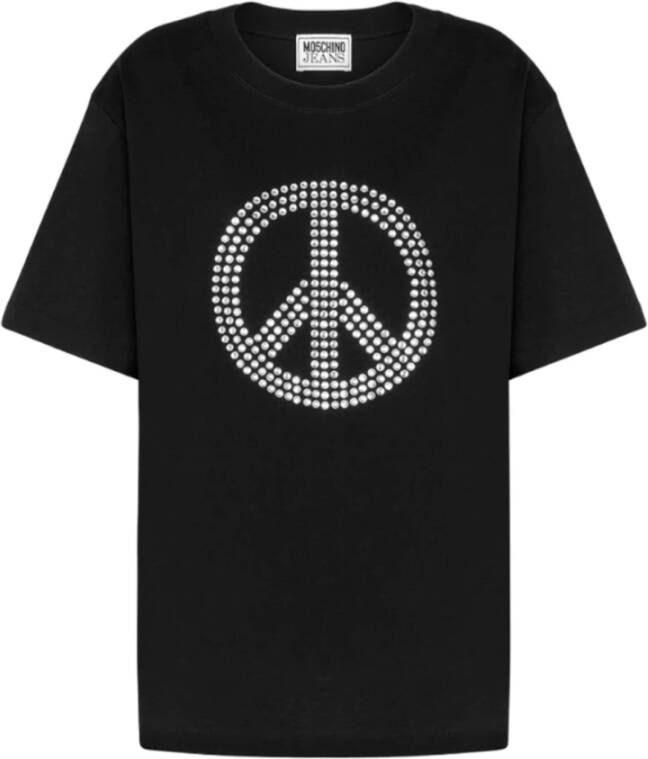 Moschino Korte Mouw Peace Symbool T-shirt