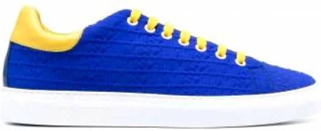 Moschino Lage Top Logo Print Sneakers Blue Heren