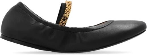 Moschino Leren ballet flats Zwart Dames