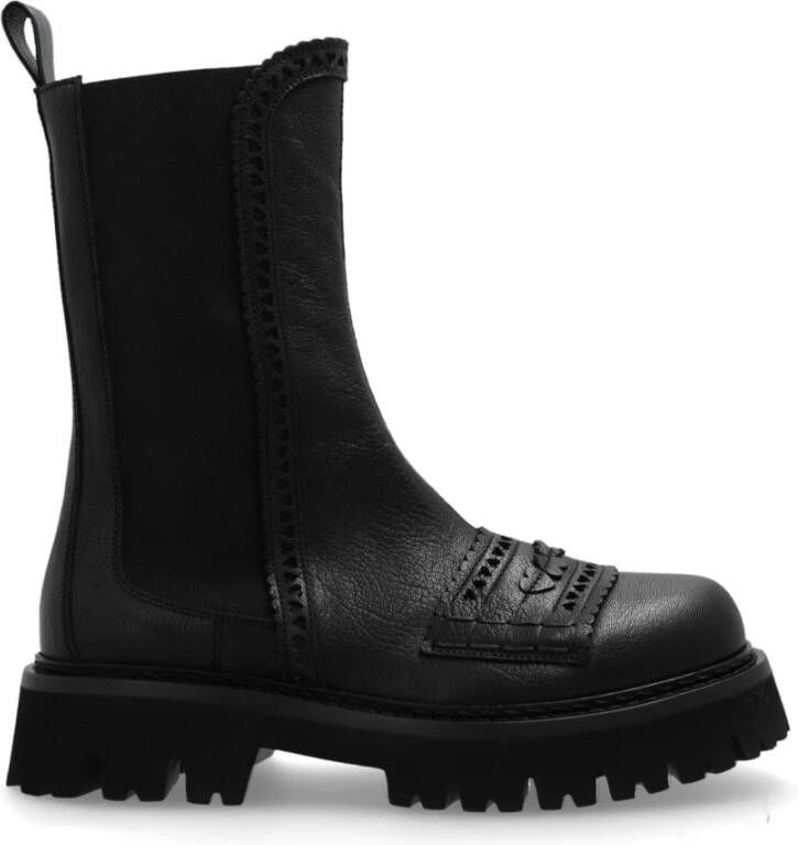 Moschino Boots & laarzen Hearted Brogue Sporty in zwart
