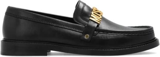 Moschino Leren loafers Black Dames