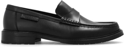 Moschino Leren loafers Black Heren