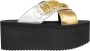 Moschino Lettering Logo Wedges Black Dames - Thumbnail 1
