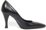 Moschino Liefde Schoenen Zwart Leren Hakken - Thumbnail 1