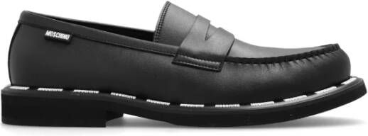 Moschino Loafers met logo Black Heren