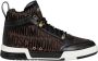 Moschino Logo High-top Sneakers Multicolor Patroon Brown Heren - Thumbnail 1