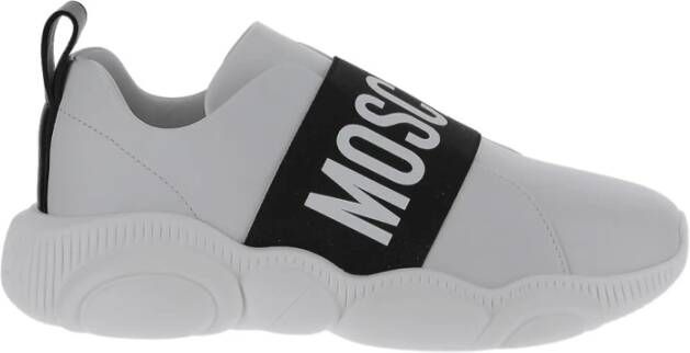 Moschino Witte Sneakers met Elastische Band White Dames