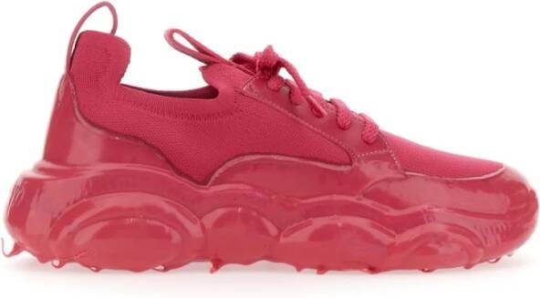 Moschino Logo Sneaker Polyester Elastaan Polyurethaan Pink Dames