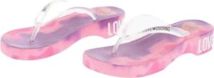 Moschino Love 4cm Tie-Dye Effect Eva45 Flip-Flops 37 Roze Dames