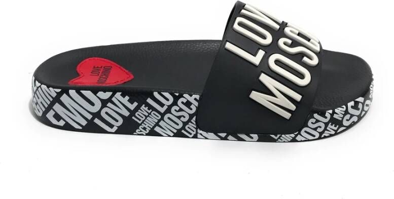 Moschino Love Dames PVC Slippers Zwart Dames