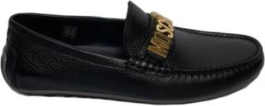 Moschino Luxe Goudkleurige Loafers Black Heren