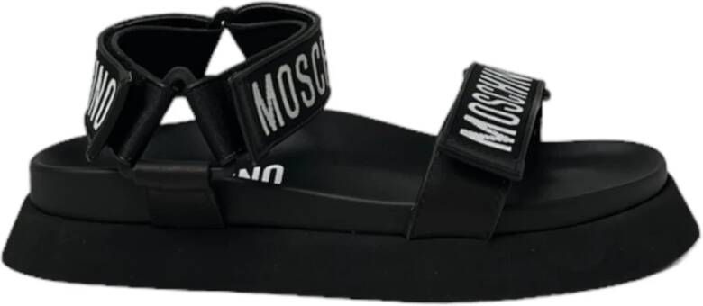 Moschino Modieuze Lage Sandalen voor Mannen Black Heren