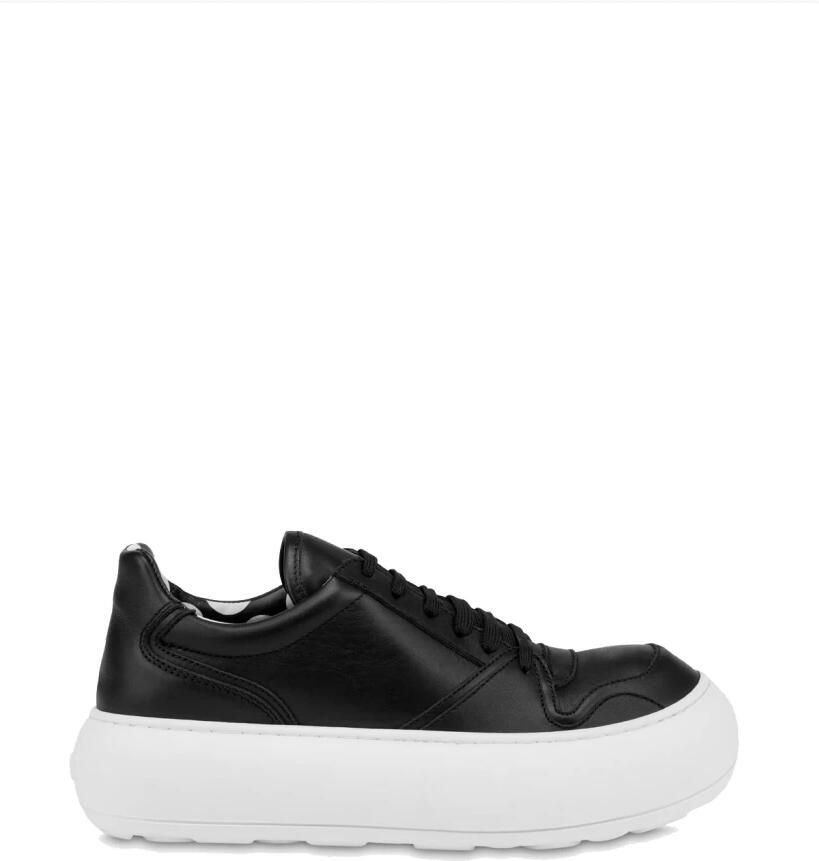 Moschino Zwarte Leren Panel Sneaker