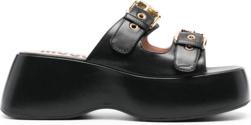 Moschino Buckled Platform Sandals