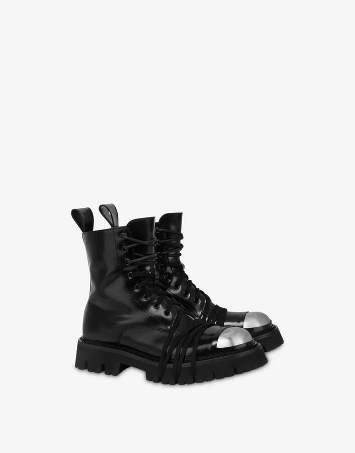 Moschino Combatlaars van kalfsleer - Foto 2