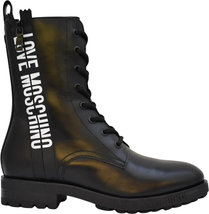 Moschino Dames Geveterde Schoenen Zwart Aw21