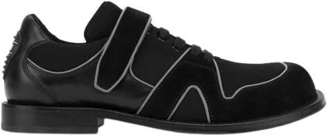 Moschino Derby Schoenen in Kalfsleer Suède en Mesh