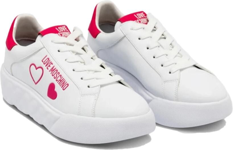 Love Moschino Leren Sneaker White Dames - Foto 3