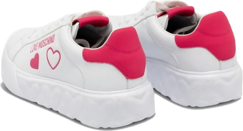 Love Moschino Leren Sneaker White Dames - Foto 4