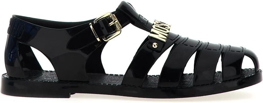 Moschino Jelly Sandalen met Lettering Logo