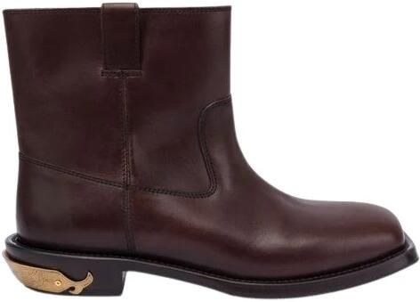 Moschino Kuitleren enkellaarsjes