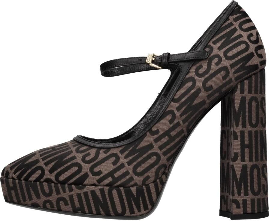 Moschino Leren en stoffen pumps