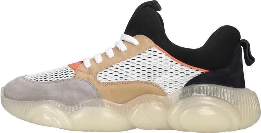 Moschino Leren en stoffen sneakers