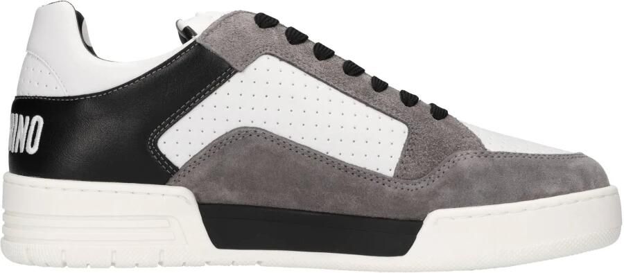 Moschino Suède Veterschoenen met Geborduurd Logo Multicolor Heren - Foto 4