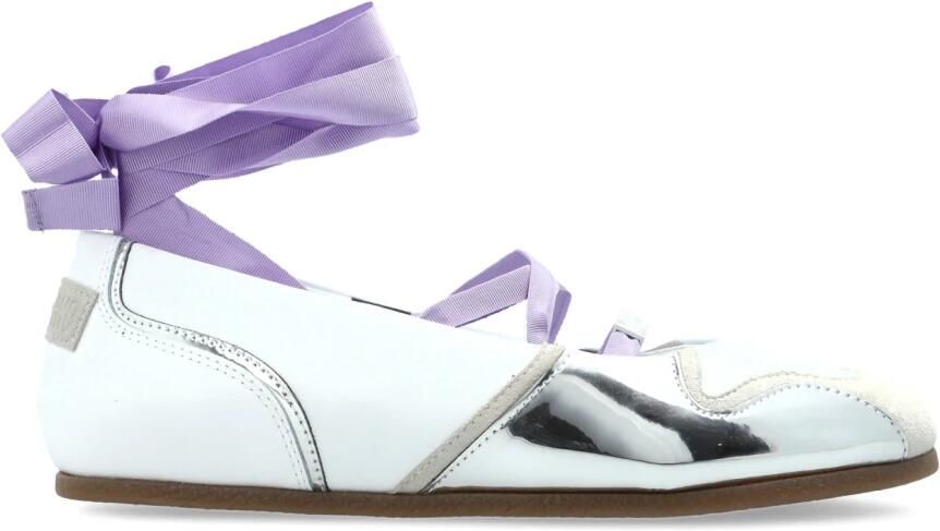 Moschino Leren Veterschoenen met Enkelband