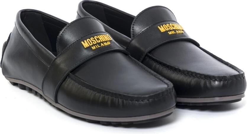 Moschino Zwarte Metallic Letter Auto Schoenen Black Heren - Foto 2
