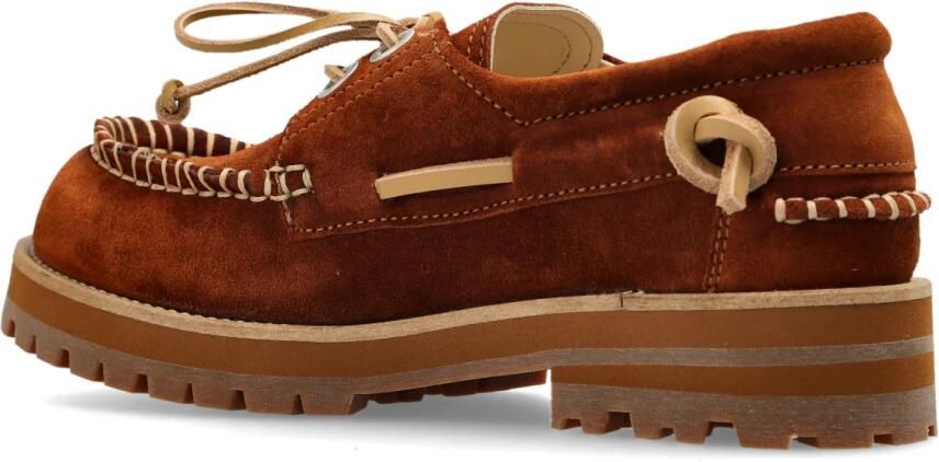 Moschino Loafers met suède en rijgstiksels - Foto 4