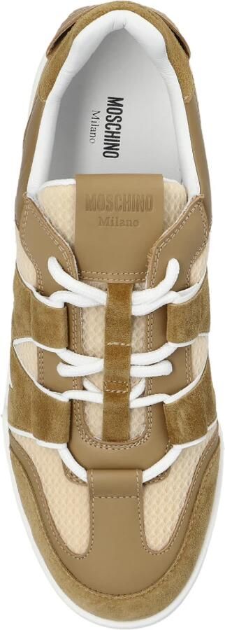 Moschino Mesh kalfsleer en suède sneakers - Foto 2