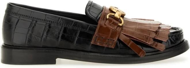 Moschino Mocassins met franjes en munt