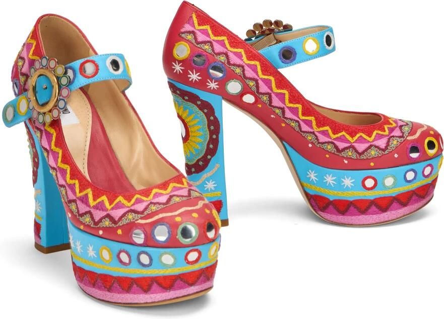 Moschino Pumps met hoge hak plateau en bandje - Foto 3