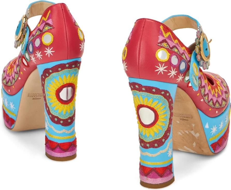 Moschino Pumps met hoge hak plateau en bandje - Foto 2