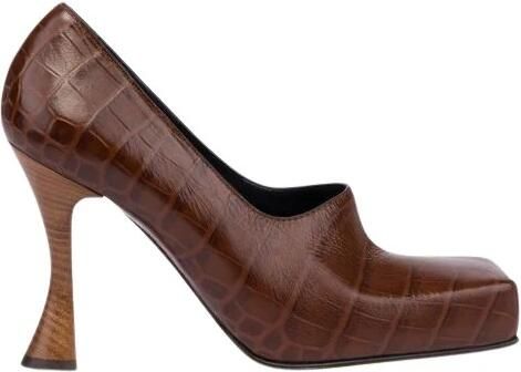 Moschino Pumps van kalfsleer met crocoprint