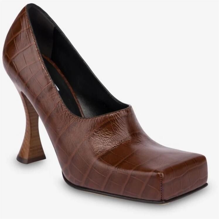 Moschino Pumps van kalfsleer met crocoprint - Foto 2