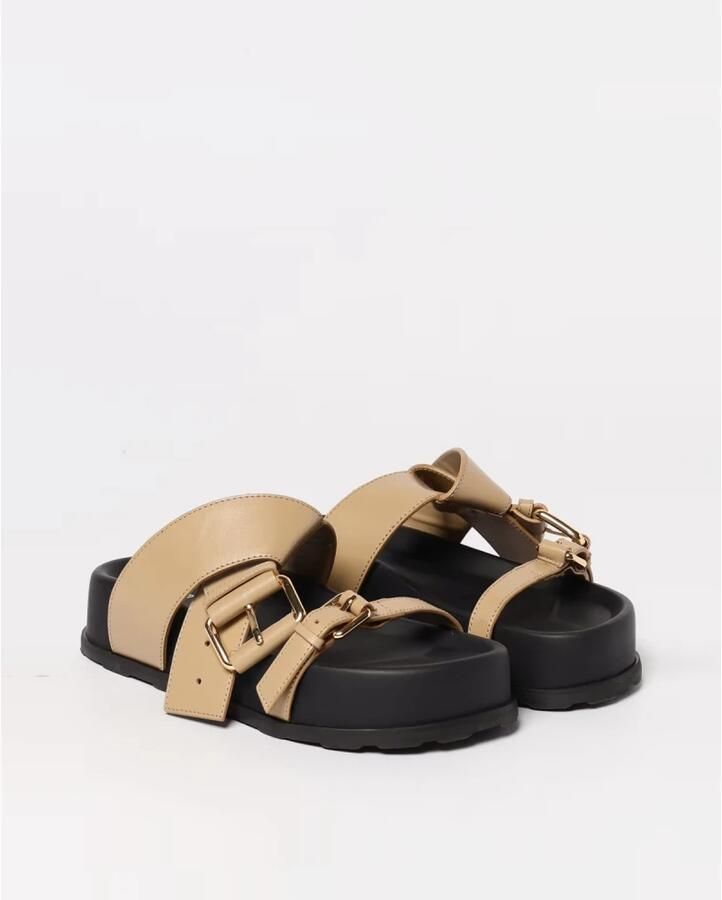 Moschino Sandalen met lage plateauzool en riem