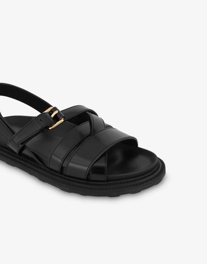 Moschino Sandalen van geborsteld kalfsleer - Foto 2